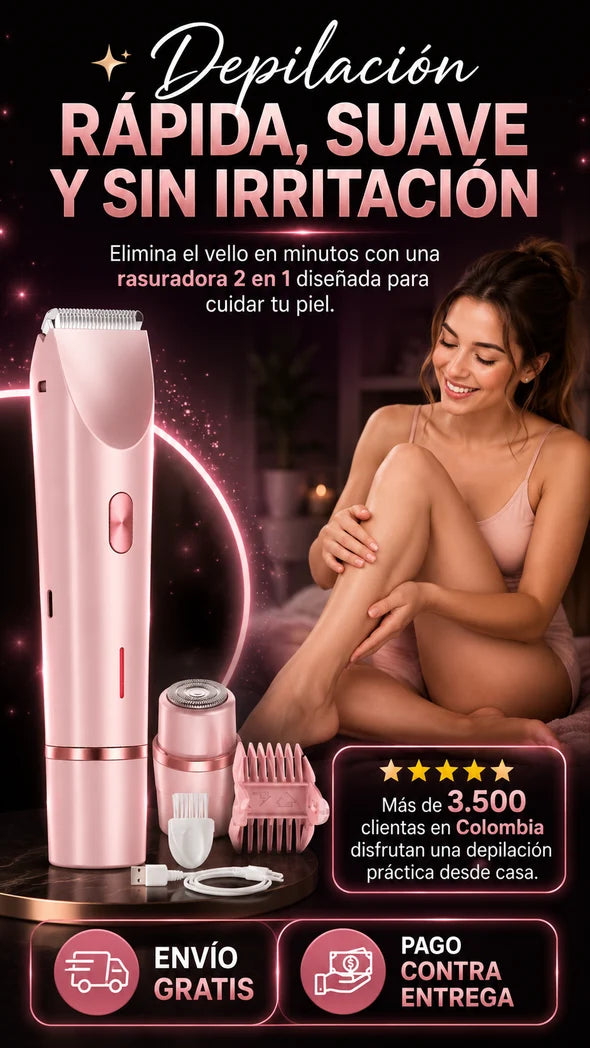 ✨✨DEPILADORA DE MUJER RECARGABLE 2 EN 1✨✨ + 🎁JABON DE REGALO🎁29