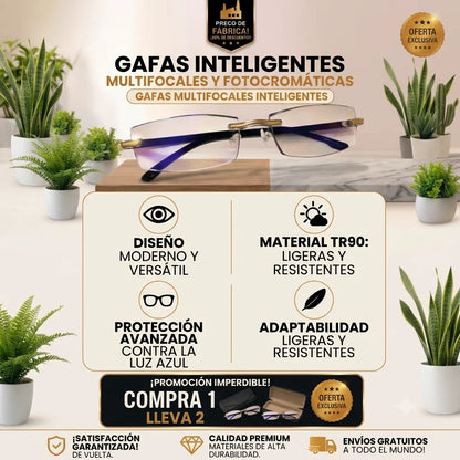 UN SOLO PAR DE GAFAS PARA TODO MOMENTO [COMPRA UNA Y RECIBE DOS + ESTUCHE Y PAÑO DE LIMPIEZA GRATIS]2